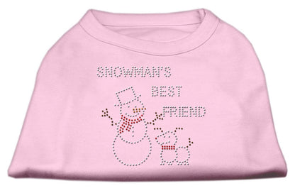 Christmas Pet Dog & Cat Shirt Rhinestone, "Snowman's Best Friend"