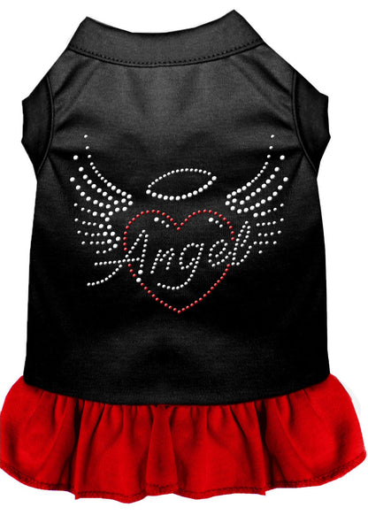 Vestido para perros y gatos con diamantes de imitación, "Corazón de ángel"