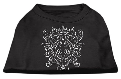 Pet Dog & Cat Shirt Rhinestone, "Fleur De Lis Shield"