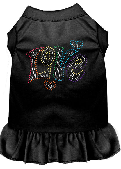 Rhinestone Pet Dog & Cat Dress Rhinestone, "Technicolor Love"