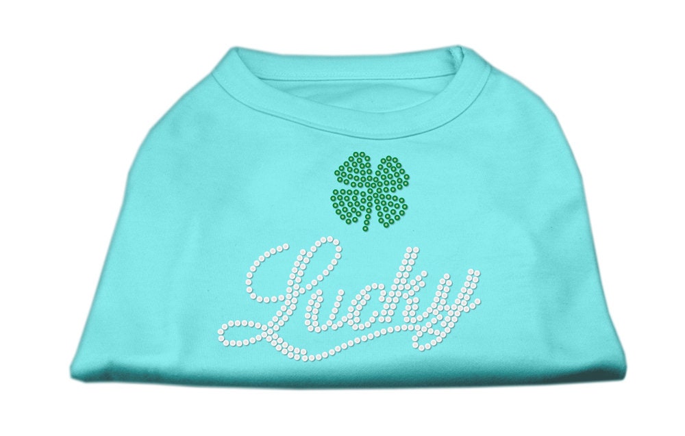 Pet Dog & Cat Shirt Rhinestone, "Lucky"