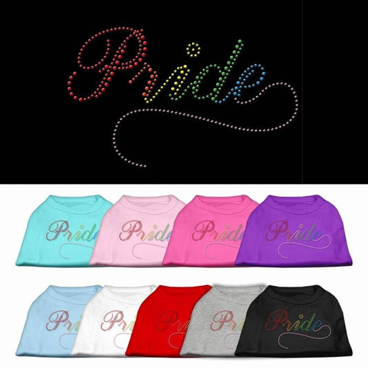 Camiseta para perros y gatos con diamantes de imitación, "Rainbow Pride"