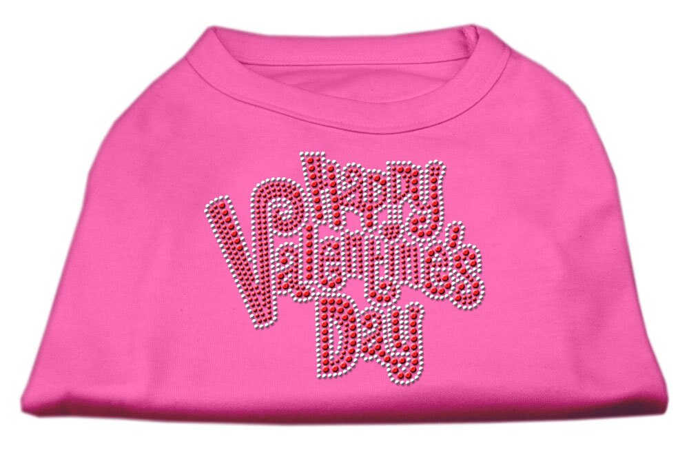 Pet Dog & Cat Shirt Rhinestone, "Happy Valentine's Day"