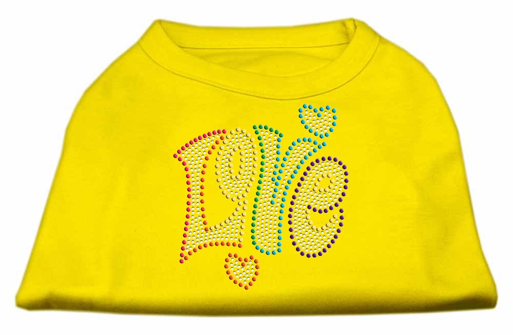 Pet Dog & Cat Shirt Rhinestone, "Technicolor Love"