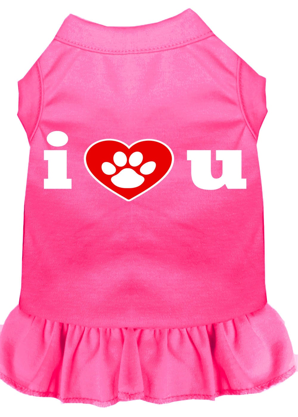 Pet Dress, Screen Printed, "I Heart You"