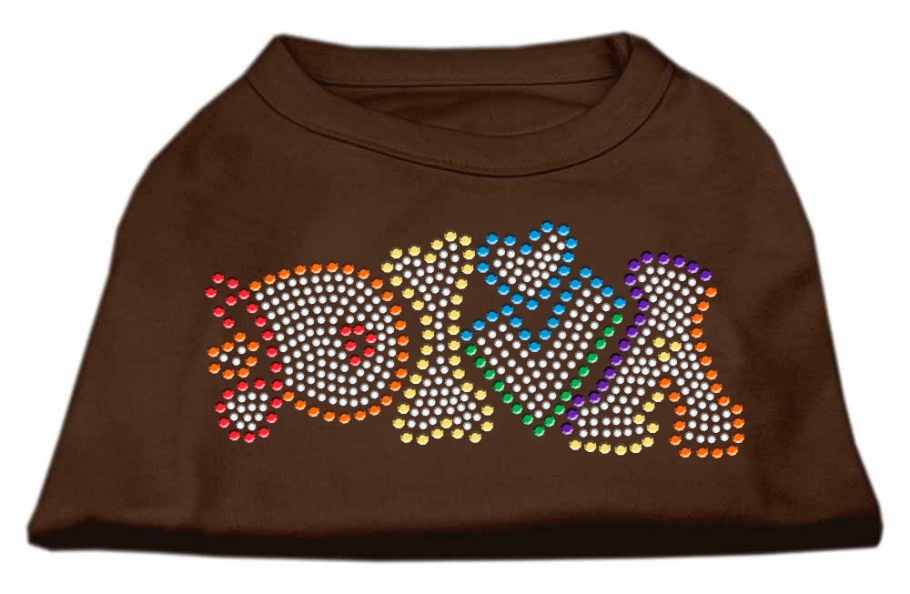 Camiseta para perros y gatos con diamantes de imitación, "Technicolor Diva"