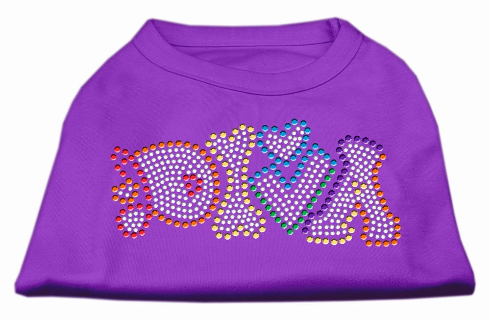 Camiseta para perros y gatos con diamantes de imitación, "Technicolor Diva"