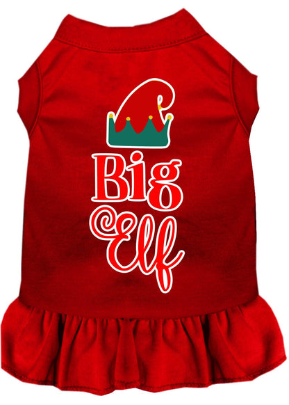 Christmas Pet Dog & Cat Dress Screen Printed, "Big Elf"