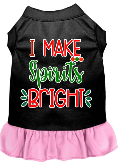 Christmas Pet Dress Screen Printed, "I Make Spirits Bright"