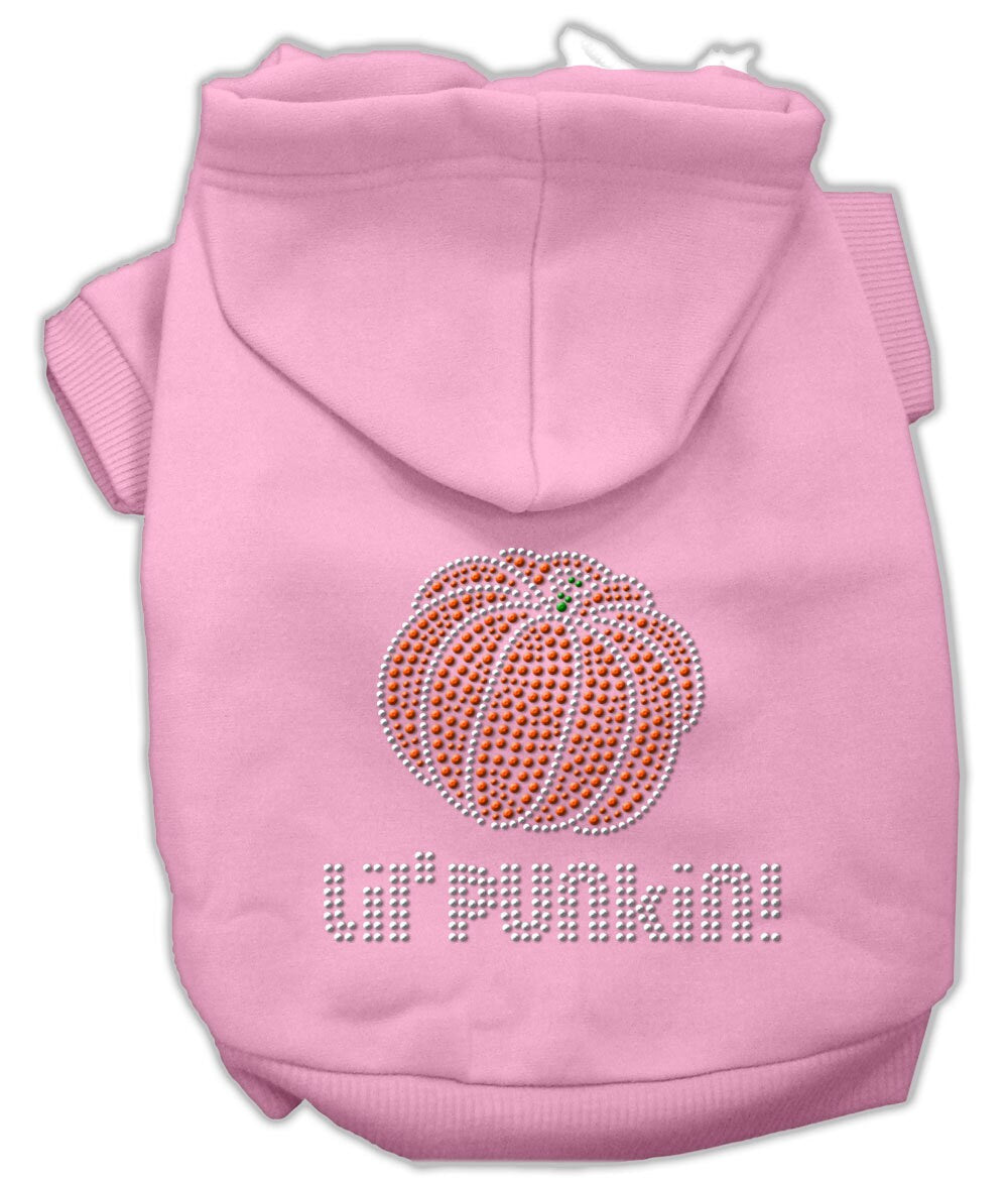 Sudadera con capucha para perros y gatos de Halloween con diamantes de imitación, "Lil Punkin"