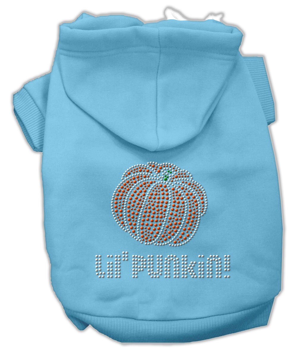 Sudadera con capucha para perros y gatos de Halloween con diamantes de imitación, "Lil Punkin"