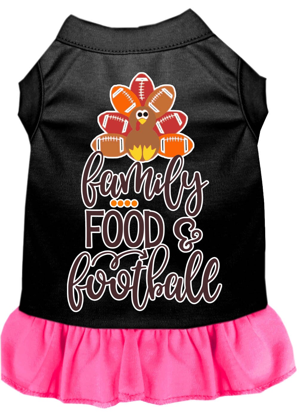 Vestido para perros y gatos con serigrafía "Familia, comida y fútbol"