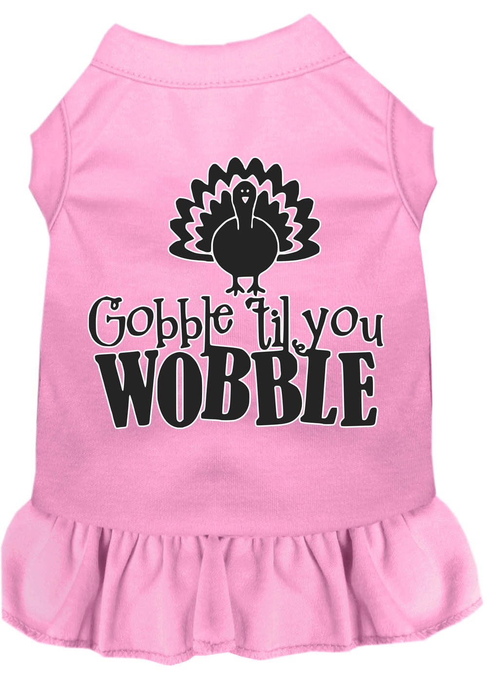 Thanksgiving Pet Dog & Cat Dress Screen Printed, "Gobble Til You Wobble"