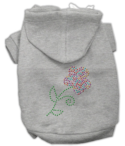 Pet, Dog & Cat Hoodie Rhinestone, "Multi Colored Flower"