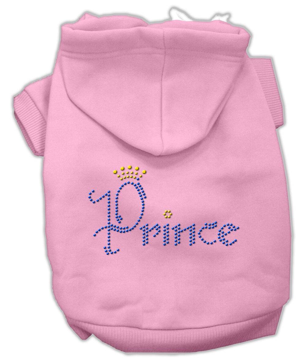 Sudadera con capucha para mascotas, perros y gatos con diamantes de imitación, "Prince"