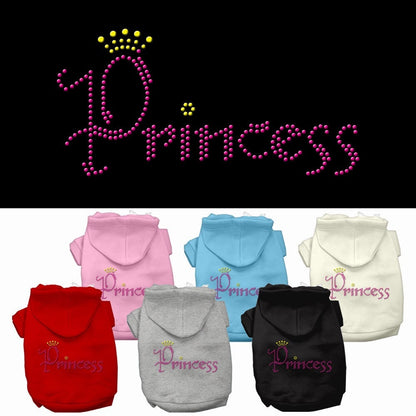 Pet, Dog & Cat Hoodie Rhinestone, "Princess"