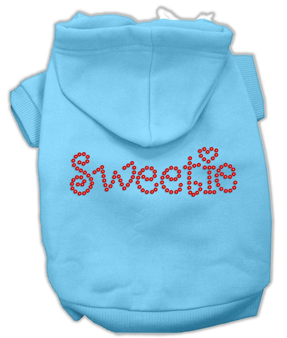 Sudadera con capucha para mascotas, perros y gatos con diamantes de imitación, "Sweetie"