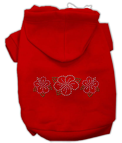 Sudadera con capucha para mascotas, perros y gatos con diamantes de imitación, "Flor tropical"