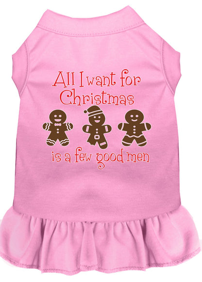 Christmas Pet Dog & Cat Dress Screen Printed, "All I Want For Christmas Is A Few Good Men"