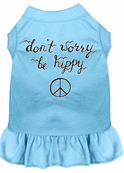 Vestido para perros y gatos con serigrafía "Don't Worry, Be Hippy"