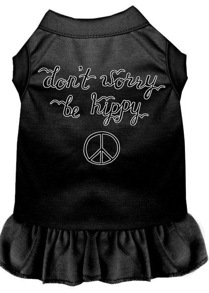 Vestido para perros y gatos con serigrafía "Don't Worry, Be Hippy"