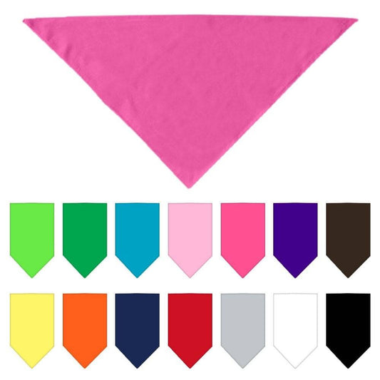 Bandana para perros y gatos en blanco, lisa (disponible en 14 colores)