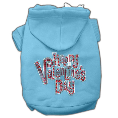 Pet, Dog & Cat Hoodie Rhinestone, "Happy Valentine's Day"