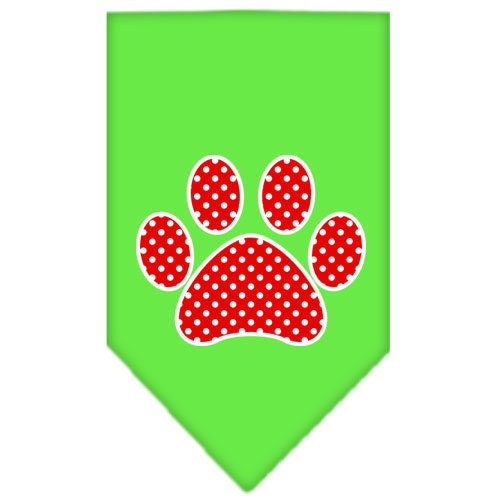 Bandana para mascotas y perros serigrafiada con el logo "Red Swiss Dot Paw"