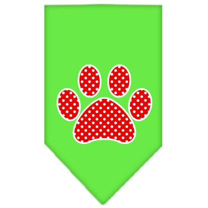 Bandana para mascotas y perros serigrafiada con el logo "Red Swiss Dot Paw"