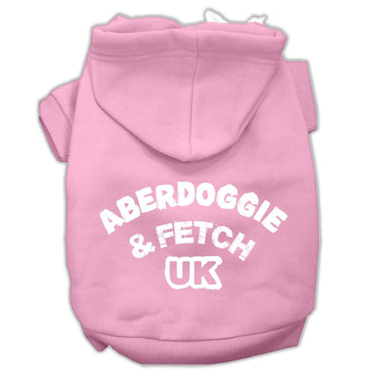 Sudadera con capucha para perros y gatos con serigrafía "Aberdoggie &amp; Fetch UK"