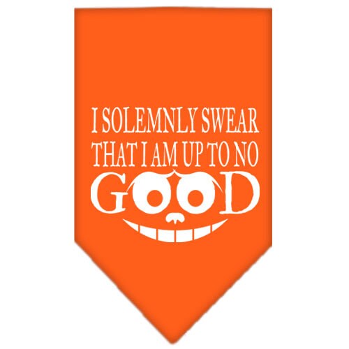 Pet and Dog Bandana Screen Printed, "I Solemnly Swear That I Am Up To No Good"