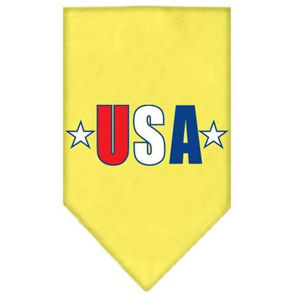 Bandana para mascotas y perros serigrafiada con la frase "USA Star"