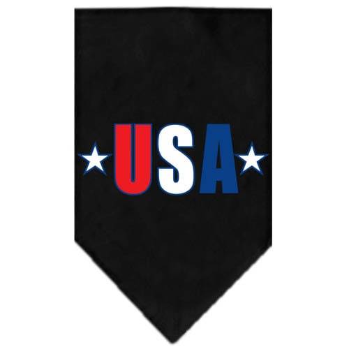 Bandana para mascotas y perros serigrafiada con la frase "USA Star"