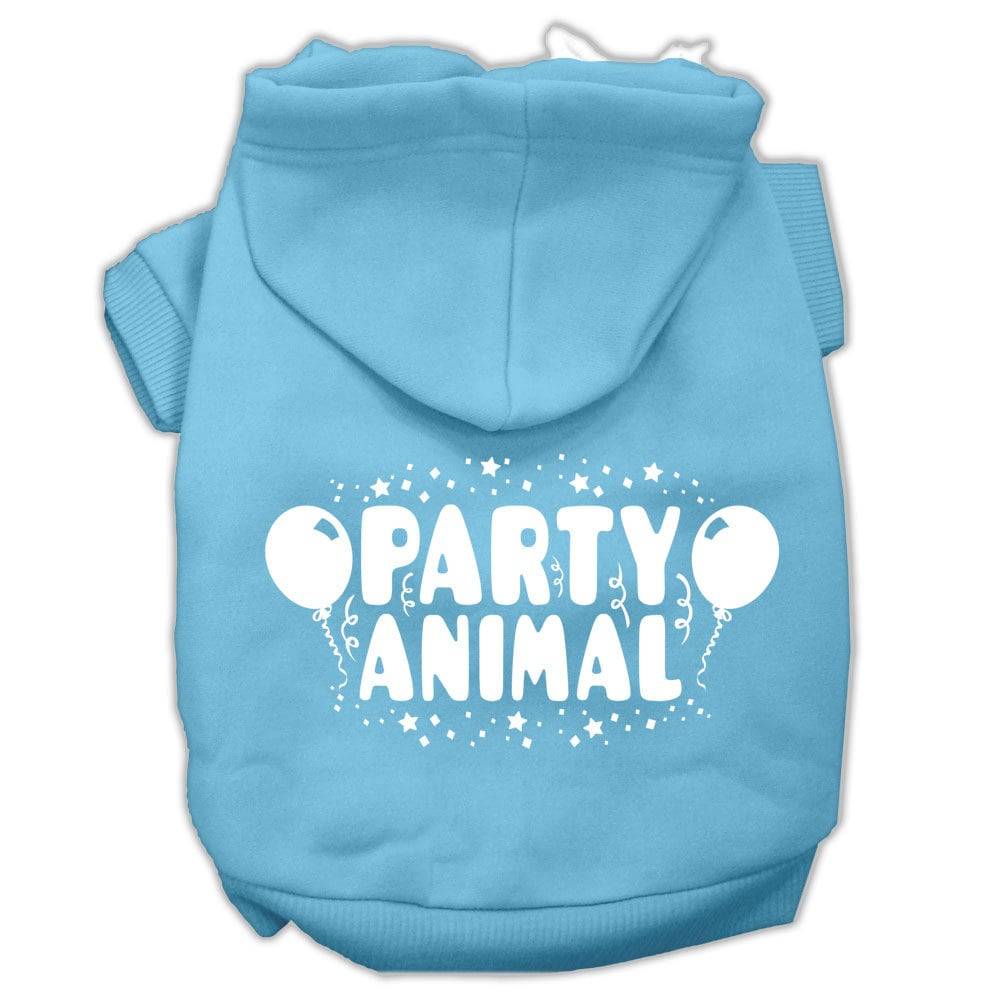 Sudadera con capucha para perros y gatos con serigrafía "Party Animal"