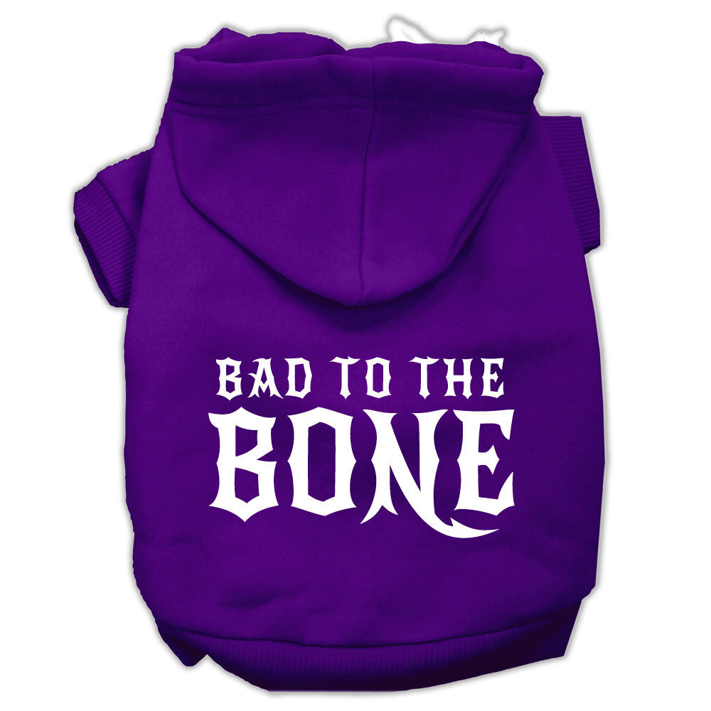 Pet, Dog & Cat Hoodie Screen Printed, "Bad To The Bone"