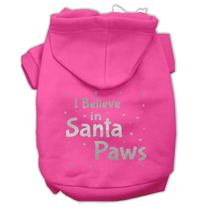 Christmas Pet, Dog & Cat Hoodie Screen Printed, "I Believe In Santa Paws"