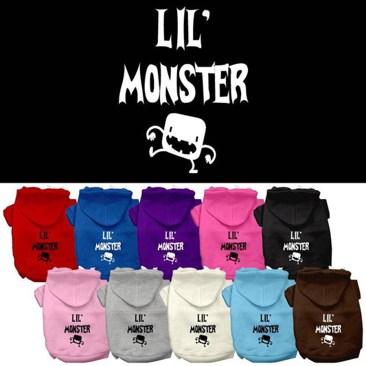 Sudadera con capucha para Halloween con estampado de mascotas, perros y gatos, "Lil Monster"