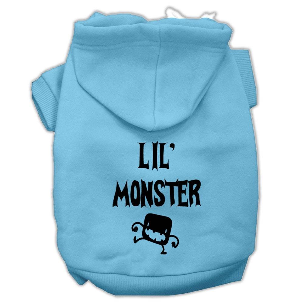 Sudadera con capucha para Halloween con estampado de mascotas, perros y gatos, "Lil Monster"