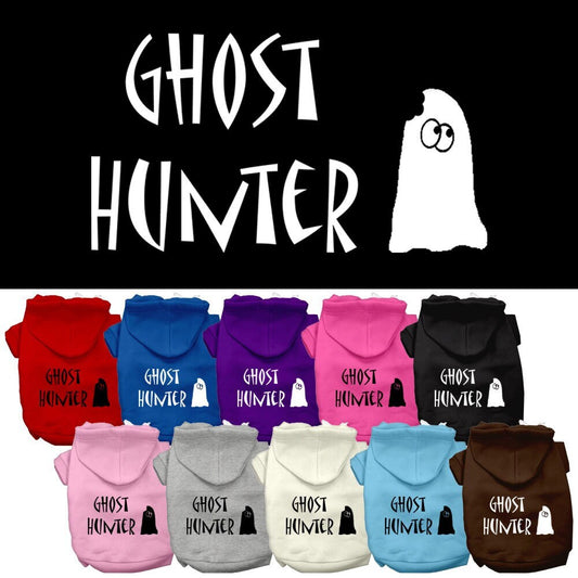 Sudadera con capucha para Halloween para mascotas, perros y gatos con serigrafía "Ghost Hunter"