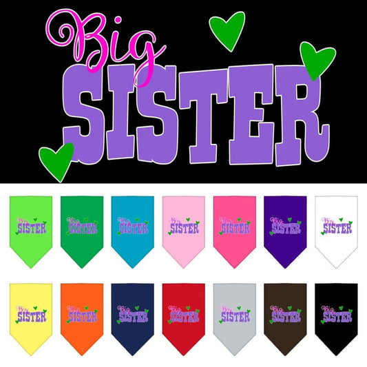 Bandana para mascotas y perros serigrafiada, "Big Sister"