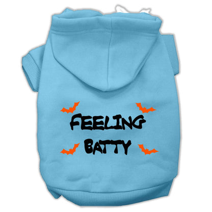 Halloween Pet, Dog & Cat Hoodie Screen Printed, "Feeling Batty"