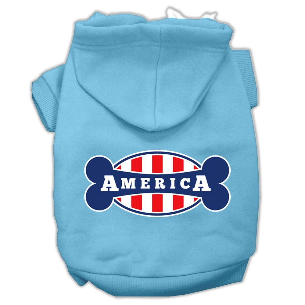 Sudadera con capucha para mascotas, perros y gatos serigrafiada con la frase "Bonely In America"