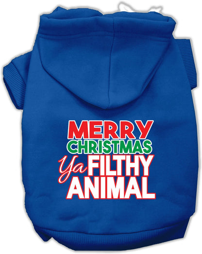 Christmas Pet Hoodie "Merry Christmas Ya Filthy Animal"
