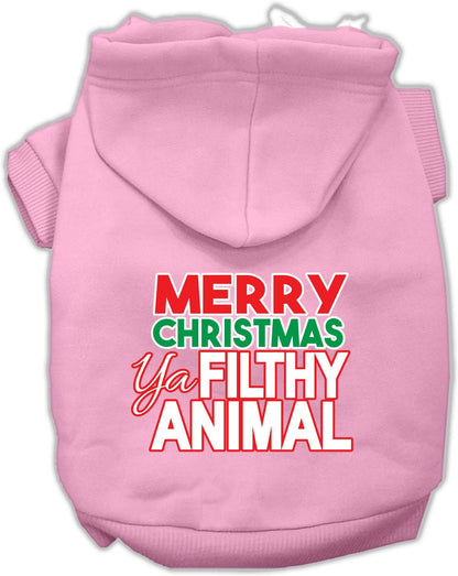 Christmas Pet Hoodie "Merry Christmas Ya Filthy Animal"