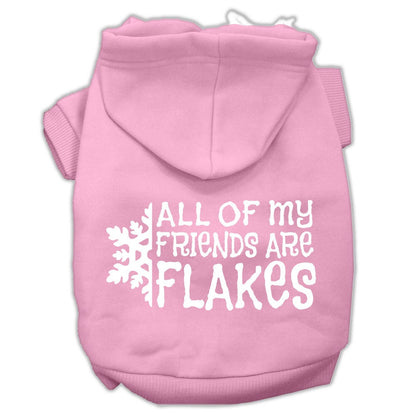 Christmas Pet Dog & Cat Hoodie Screen Printed, "All Of My Friends Are Flakes"