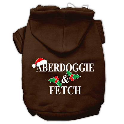 Christmas Pet Dog and Cat Hoodie Screen Printed, "Aberdoggie & Fetch"