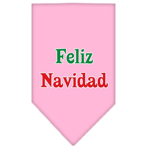 Bandana navideña para mascotas y perros serigrafiada, "Feliz Navidad"