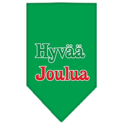 Christmas Pet and Dog Bandana Screen Printed, "Hyvää Joulua"