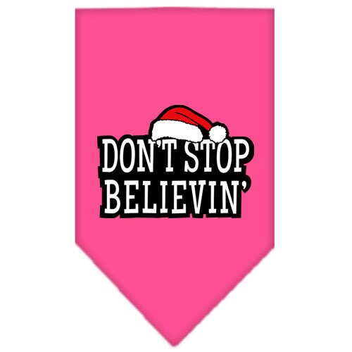 Christmas Pet and Dog Bandana Screen Printed, "Don't Stop Believin'"