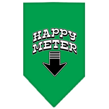 Bandana para mascotas y perros serigrafiada con la frase "Happy Meter"